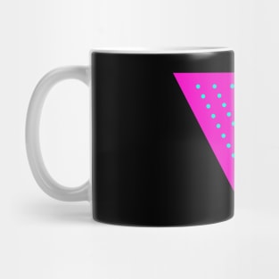 Pink Triangle (with Aqua  Dots) Mug